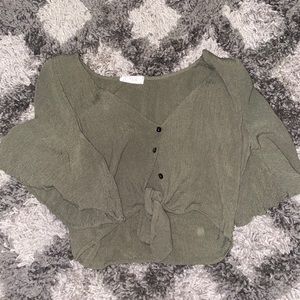 Army green tie top